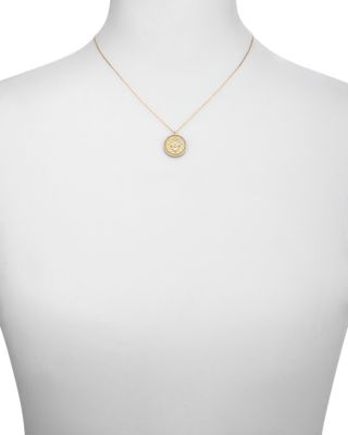 G Hamsa Pav&amp;eacute; Evil Eye Pendant Necklace in 14K Gold Plated Sterling Silver, 16&amp;quot;-18&amp;quot;