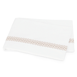 Matouk Astor Braid Flat Sheet, Full/queen In White