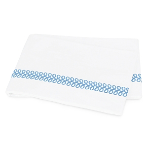 Matouk Astor Braid Flat Sheet, Full/queen In Sky