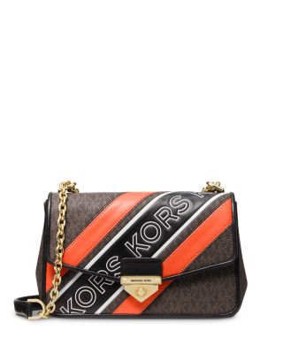 michael kors purse orange and brown