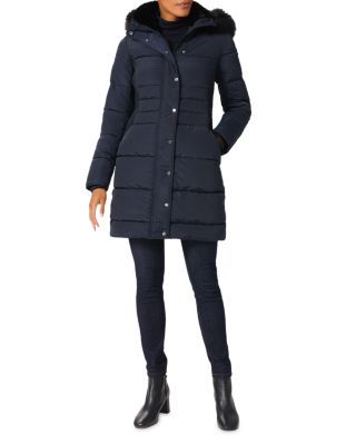 hobbs lilian puffer coat navy