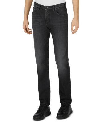 Emporio Armani - Straight Fit Jeans in Solid Black