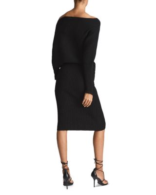 REISS Lara Drape Knitted Bodycon Dress | Bloomingdale's Women