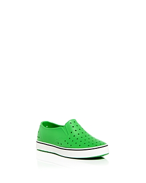 Native Unisex Miles Waterproof Slip-on Sneakers - Little Kid In Grasshopper Green/white