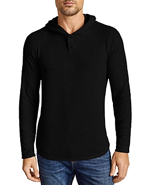 Velvet By Graham & Spencer Cozy Hooded Jersey Sweater In Black