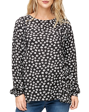Nom Maternity Stella Long Sleeve Maternity Top In Ditsy Print