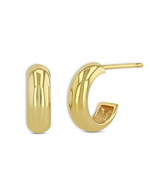 Shop Zoë Chicco 14k Yellow Gold Polished Huggie Hoop Earrings