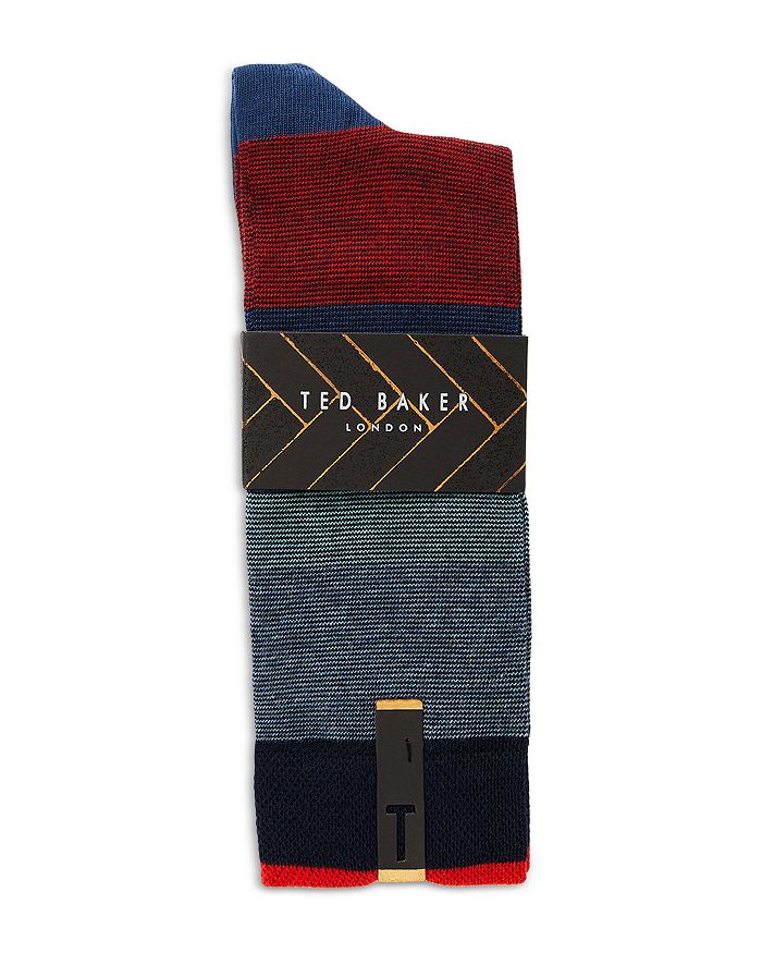 Ted Baker Actors Multi Colored Striped Socks