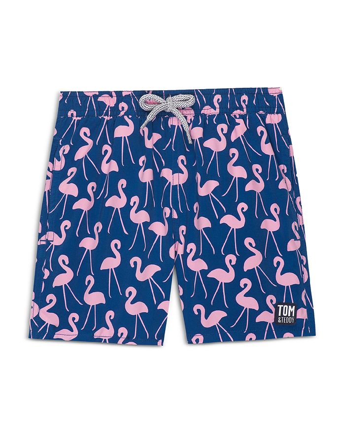 TOM & TEDDY Boys' Flamingo Swim Trunks - Little Kid, Big Kid ...