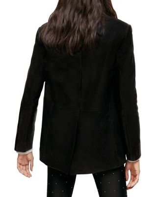 maje heart leather jacket