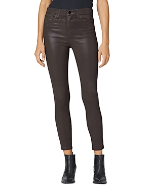 The Charlie High Rise Ankle Skinny Jeans in Dark Cocoa