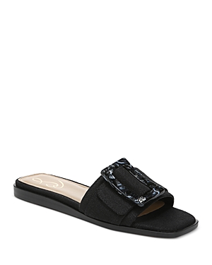 Sam Edelman Women's Inez Buckle Flat Sandals Women's Shoes In Black