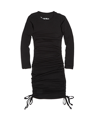 Katiejnyc Girls' Livi Ruched T Shirt Dress - Big Kid In Black