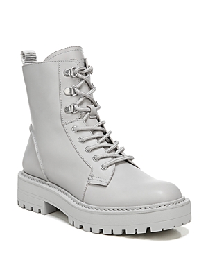 Sam Edelman Women's Lue Lace-up Combat Booties Women's Shoes In Pebble Grey
