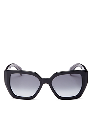 Rag & Bone 54mm Rectangular Sunglasses In Black/gray