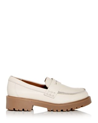 brown platform loafers women