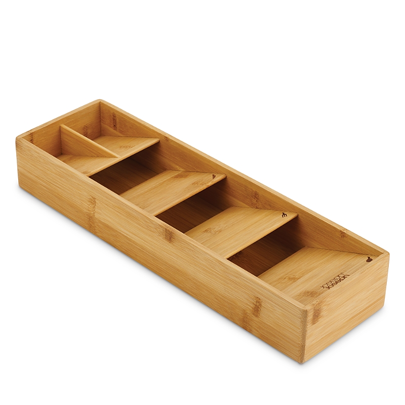 Joseph Joseph Drawerstore Bamboo Compact Cutlery Organizer In Light Brown