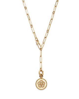 Roberto Coin - Daisy Diamond Y Necklace in 18K Yellow Gold, 18" - Exclusive