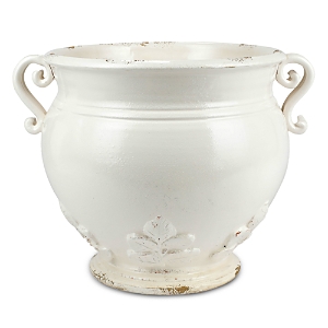 VIETRI RUSTIC GARDEN LINEN BASIL ROUND PLANTER RGA-7790L
