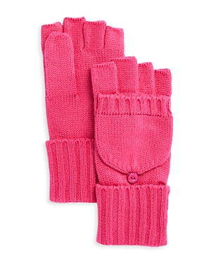 C By Bloomingdale's Aqua Pop-top Gloves - 100% Exclusive In Pink Pop