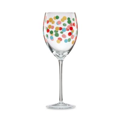 kate spade new york It's Raining Confetti Wine Glass | Bloomingdale's Home