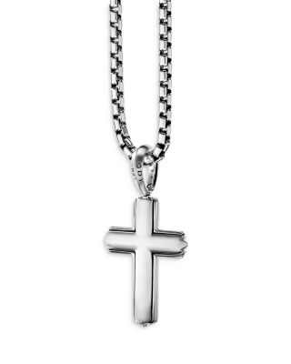 Sterling Silver Pyramid Cross Pendant