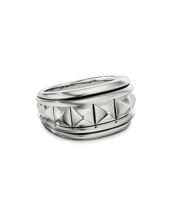 Silver clearance pyramid ring