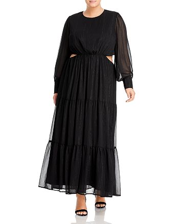 WAYF - Plus Gina Tiered Cutout Maxi Dress