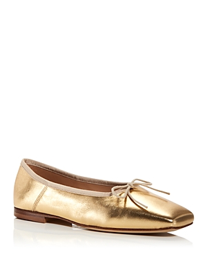 Mansur Gavriel Women's Square Toe Ballet Flats In Gold