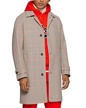 Boss x Russell Athletic Regular Fit Houndstooth Coat