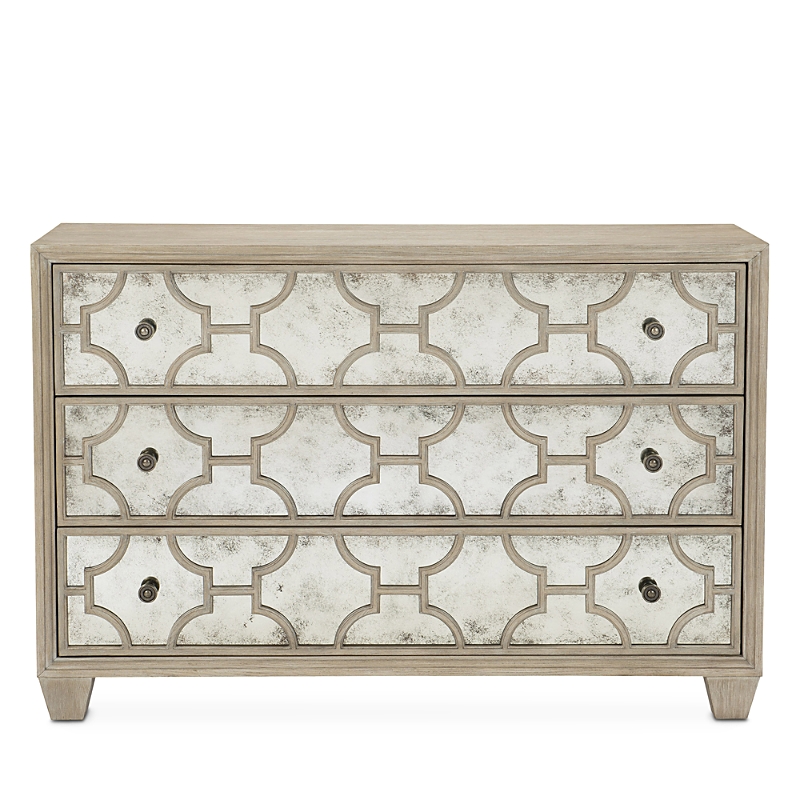 Bernhardt Santa Barbara Antiqued Mirror Trim Chest In Sandstone