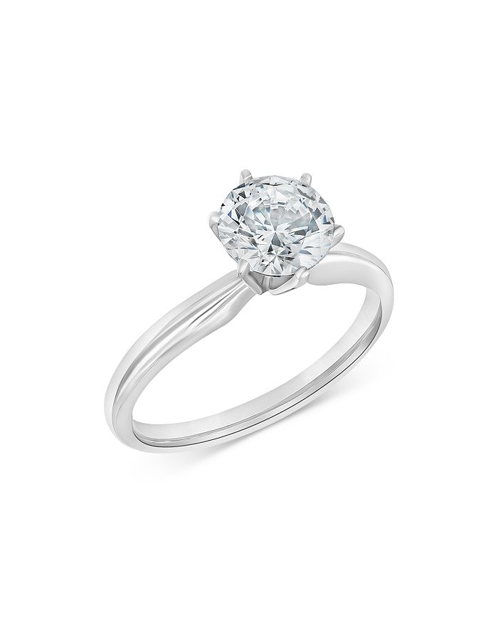 Bloomingdale's - Certified Diamond Solitaire Engagement Ring in 14K White Gold, 1.50 ct. t.w. - 100% Exclusive