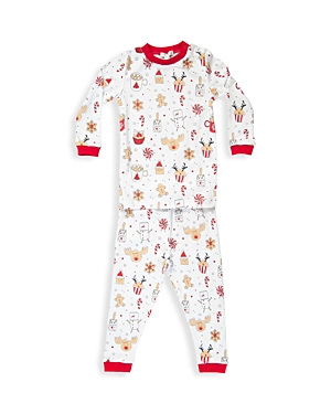 Noomie Unisex Cotton Holiday Pajama Set - Little Kid In Red Holiday