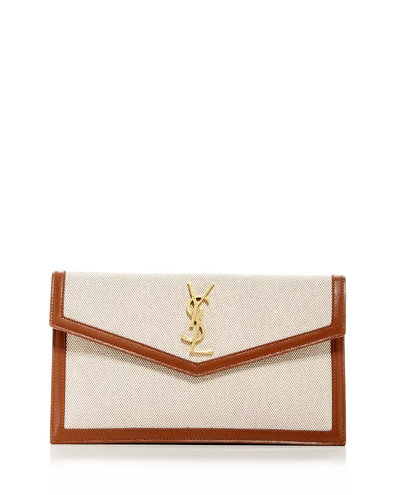 Saint Laurent Uptown Clutch in Canvas