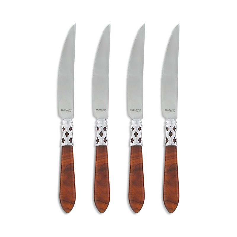 Vietri Aladdin Brilliant Steak Knives, Set Of 4 In Brilliant Tortoiseshell