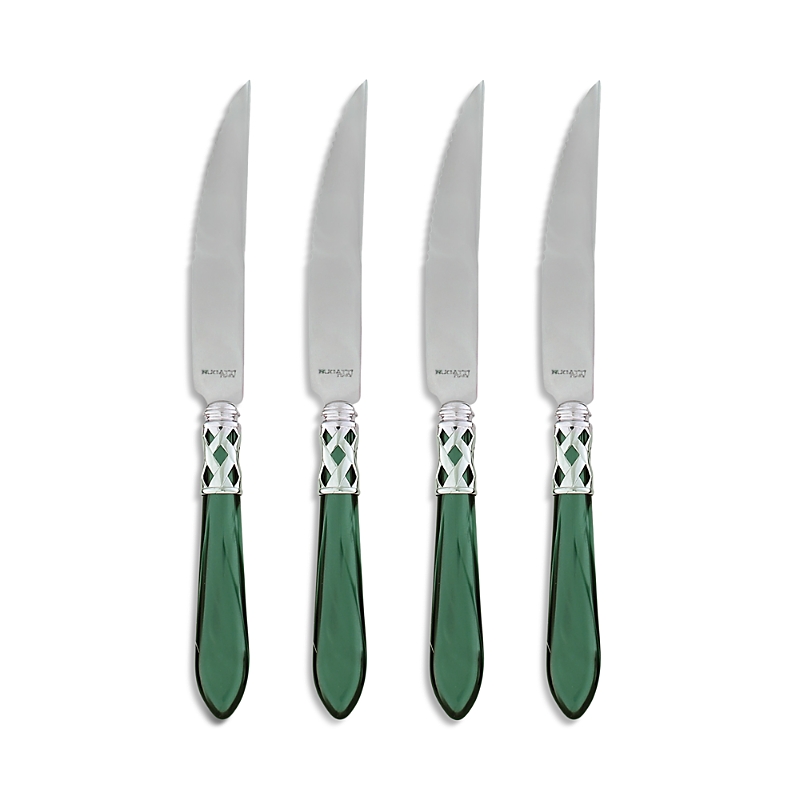 Vietri Aladdin Brilliant Steak Knives, Set Of 4 In Green