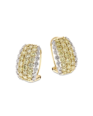 Bloomingdale's Yellow & White Diamond Statement Earrings In 14k Yellow & White Gold, 3.55 Ct. T.w. - 100% Exclusive In Yellow/white
