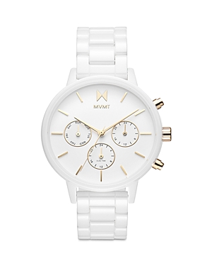 Shop Mvmt Nova Watch, 38mm In White/white