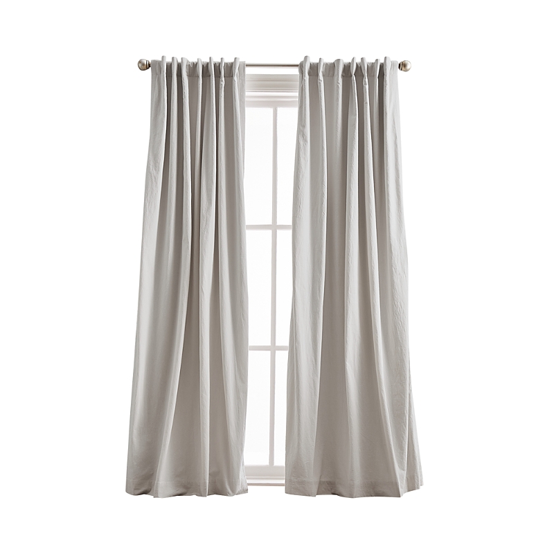 Peri Home Sanctuary Set Of 2 Linen Window Panels In Silver