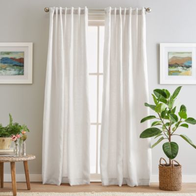 Peri Home - Linen Back Tab Lined Window Panel, Pair