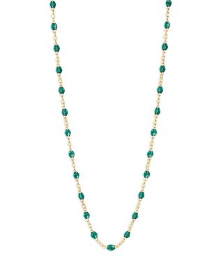 18K Yellow Gold Classic Gigi Resin Bead Collar Necklace, 16.5"