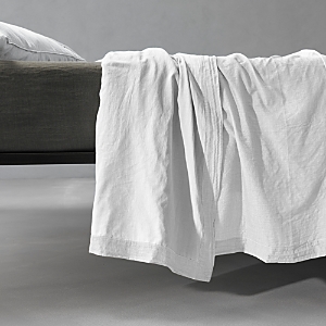 Society Limonta Miro Cotton Flat Sheet, King/queen In Bianco