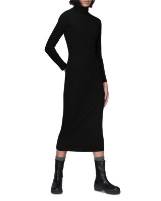 black turtleneck dress maxi