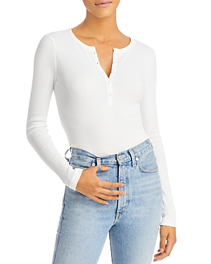 Monrow Baby Thermal Henley In White