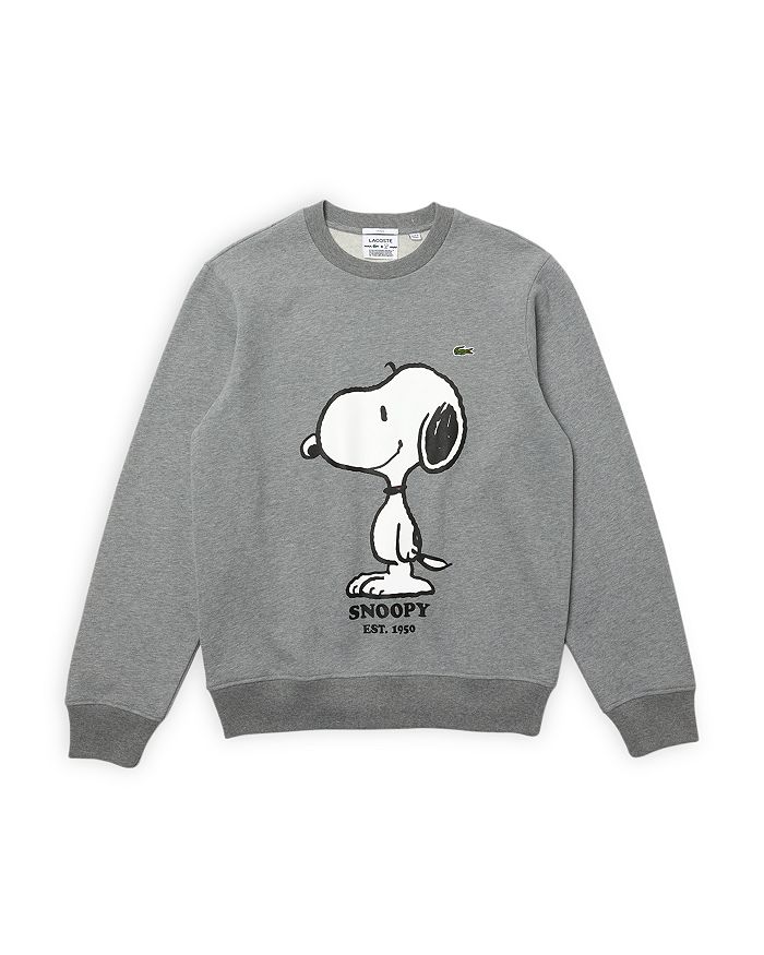 Lacoste x Peanuts Cotton Snoopy Print Classic Fit Crewneck Sweatshirt | Bloomingdale's
