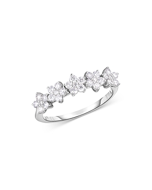 Malka Fluorescent Diamond Flower Band in 14K White Gold, 0.60 ct. t.w. - 100% Exclusive