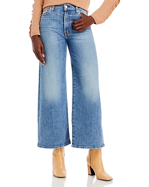 7 For All Mankind Jo High Rise Cropped Wide Leg Jeans In Sloane Vintage In Sloan Vintage