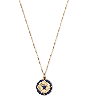 Moon & Meadow 14k Yellow Gold Enamel Star Pendant Necklace, 16-18 - 100% Exclusive In Navy