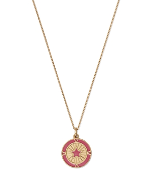 Moon & Meadow 14k Yellow Gold Enamel Star Pendant Necklace, 16-18 - 100% Exclusive In Pink