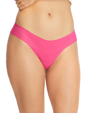 Hanky Panky Breathesoft Natural Thong With $6 Credit In Provocative Pink